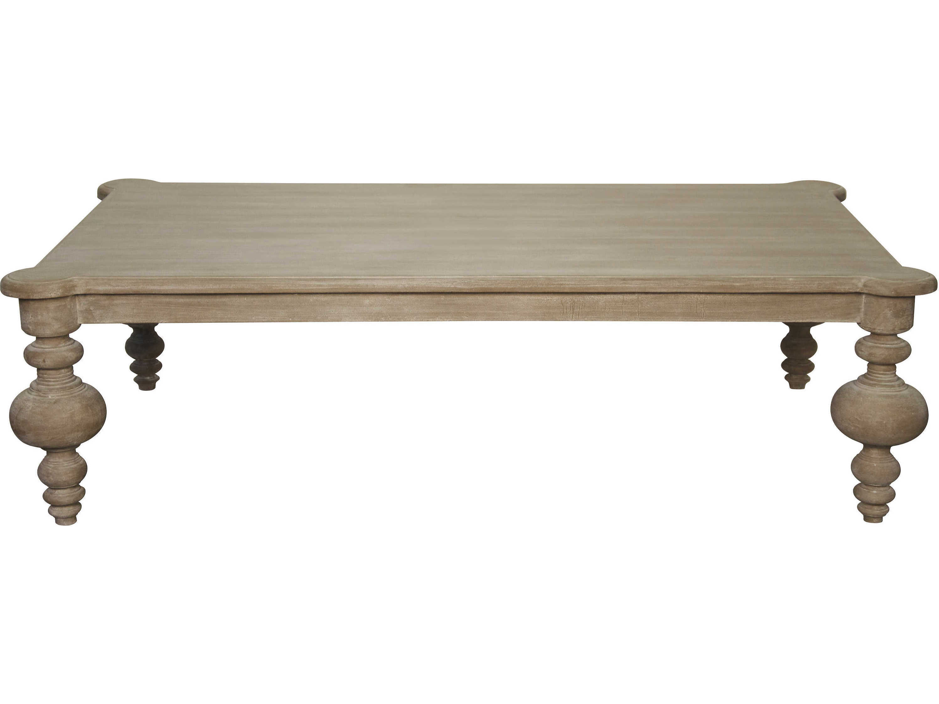 Noir Living Room Accents Rectangular Wood Weathered Coffee Table