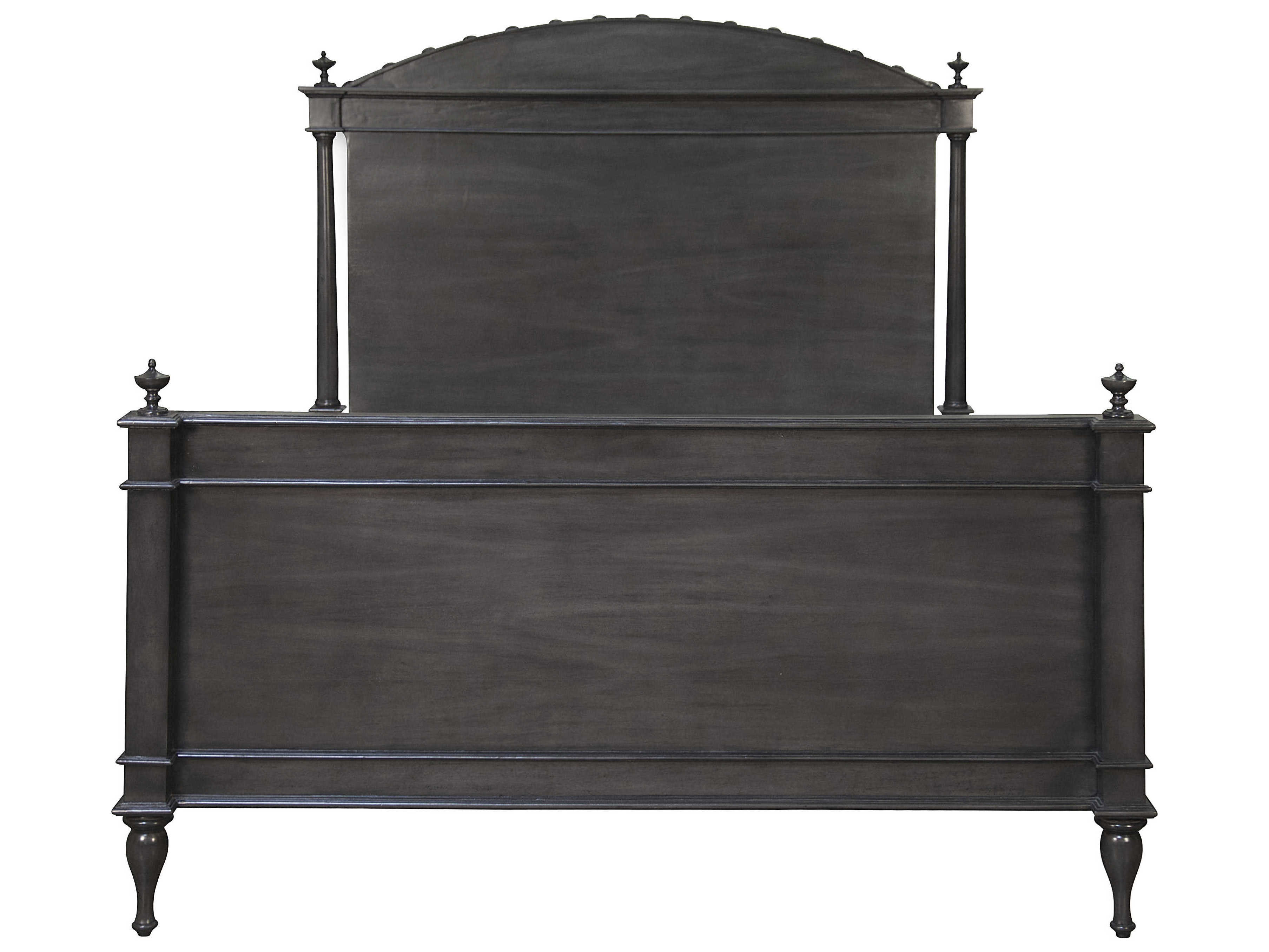 Noir Owen Pale Brown Mahogany Wood Queen Panel Bed