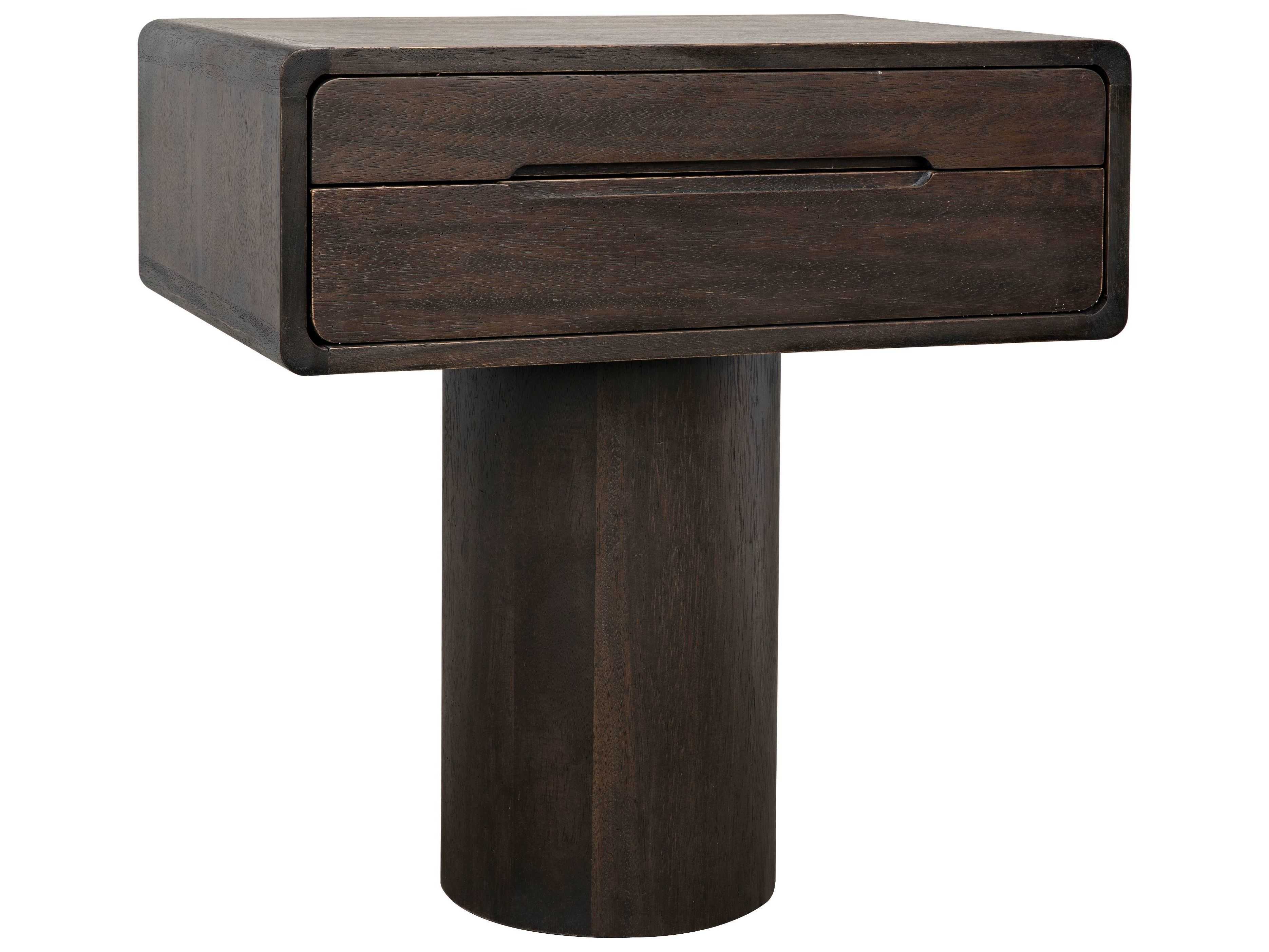 Noir Rectangular Wood Ebony Walnut End Table