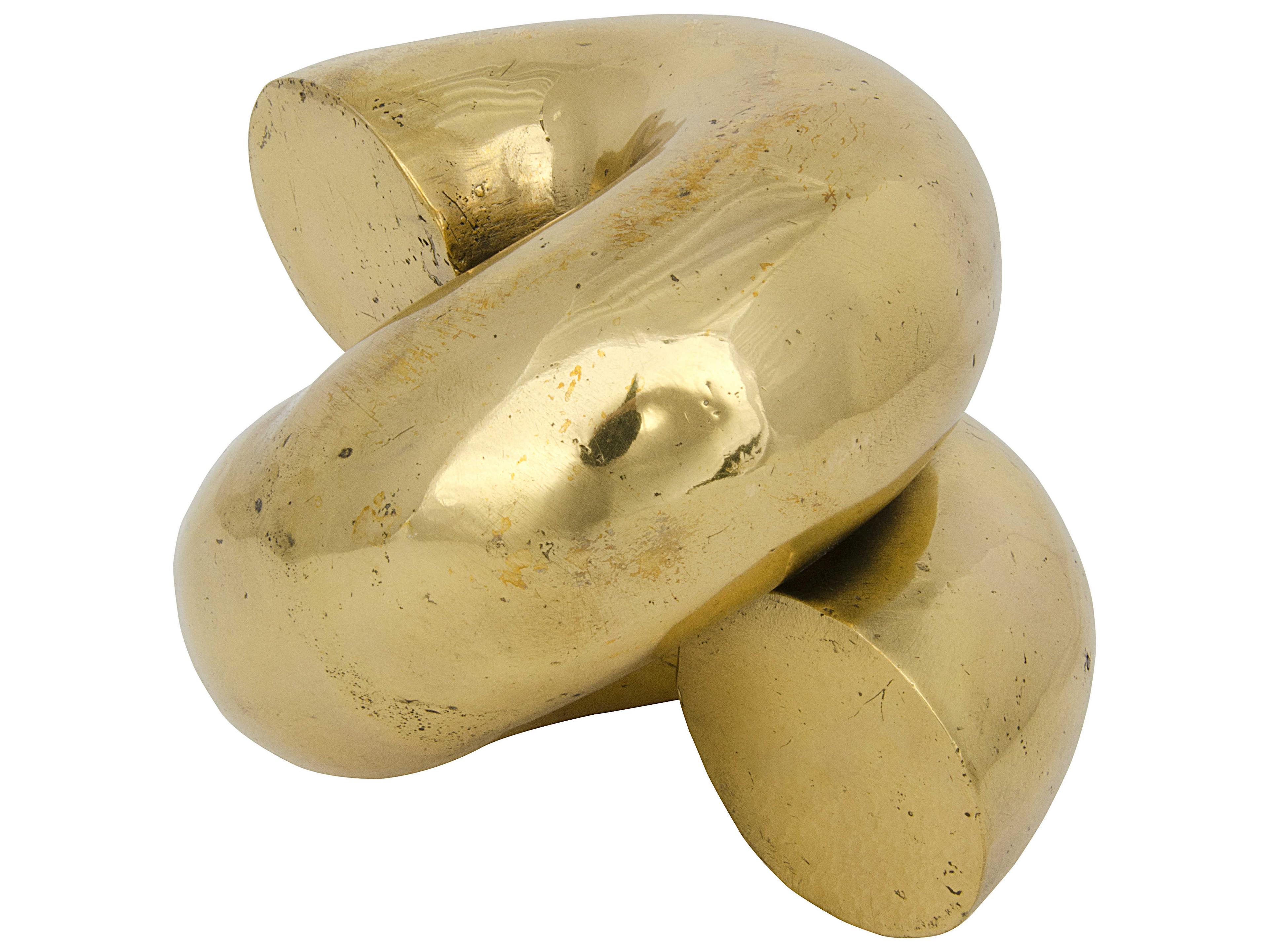 Noir Brass Coiled Sculpture