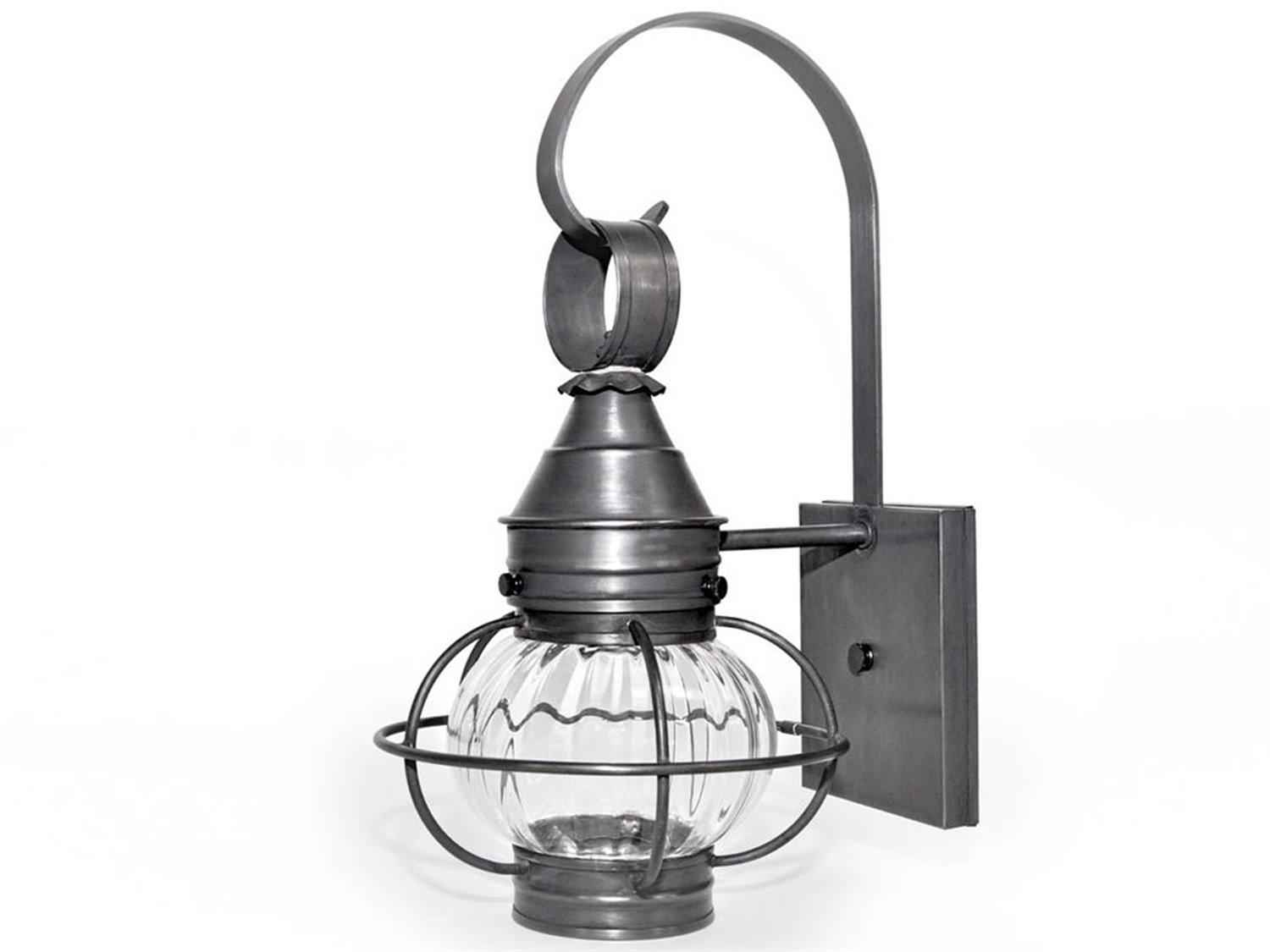 Northeast Lantern Onion Outdoor Wall Light with Optic Glass