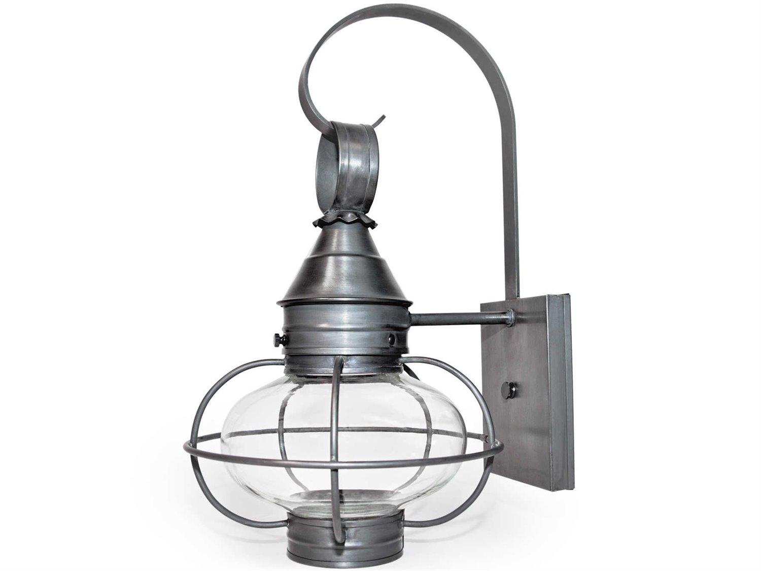 Northeast Lantern Onion Outdoor Wall Light with Clear Glass