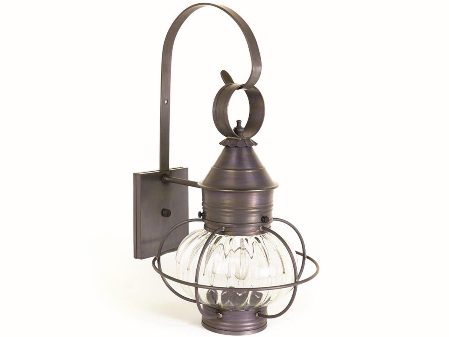 Northeast Lantern Onion 1 - Light Outdoor Wall Light with Optic Glass