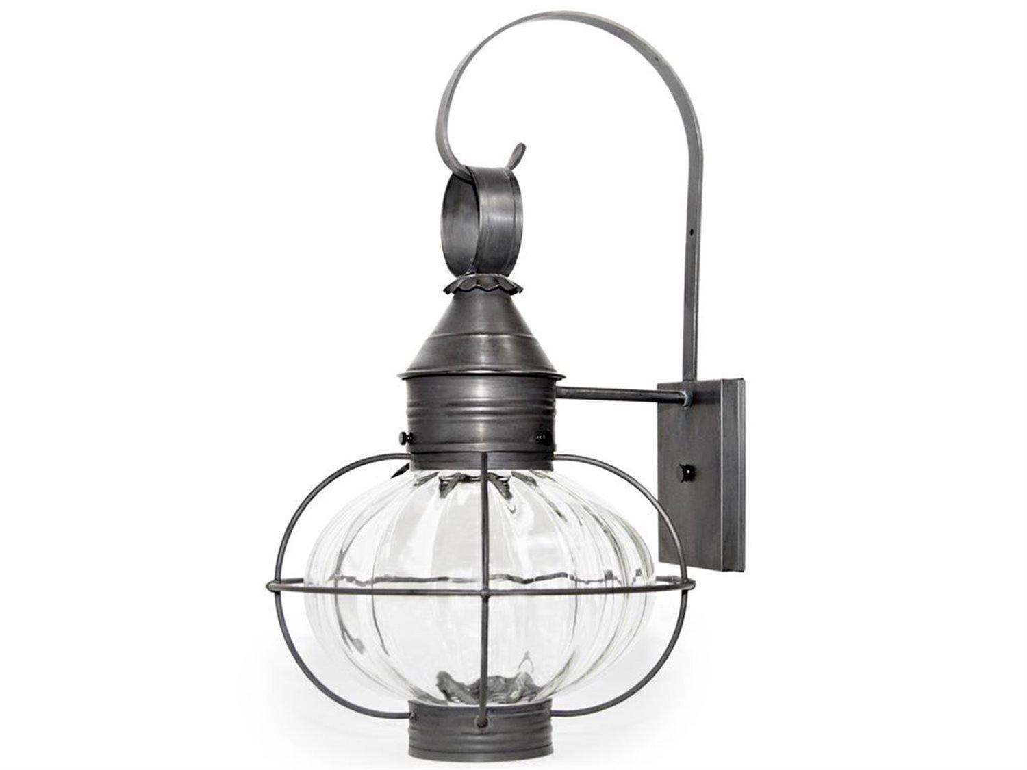 Northeast Lantern Onion 1 - Light Outdoor Wall Light with Optic Glass
