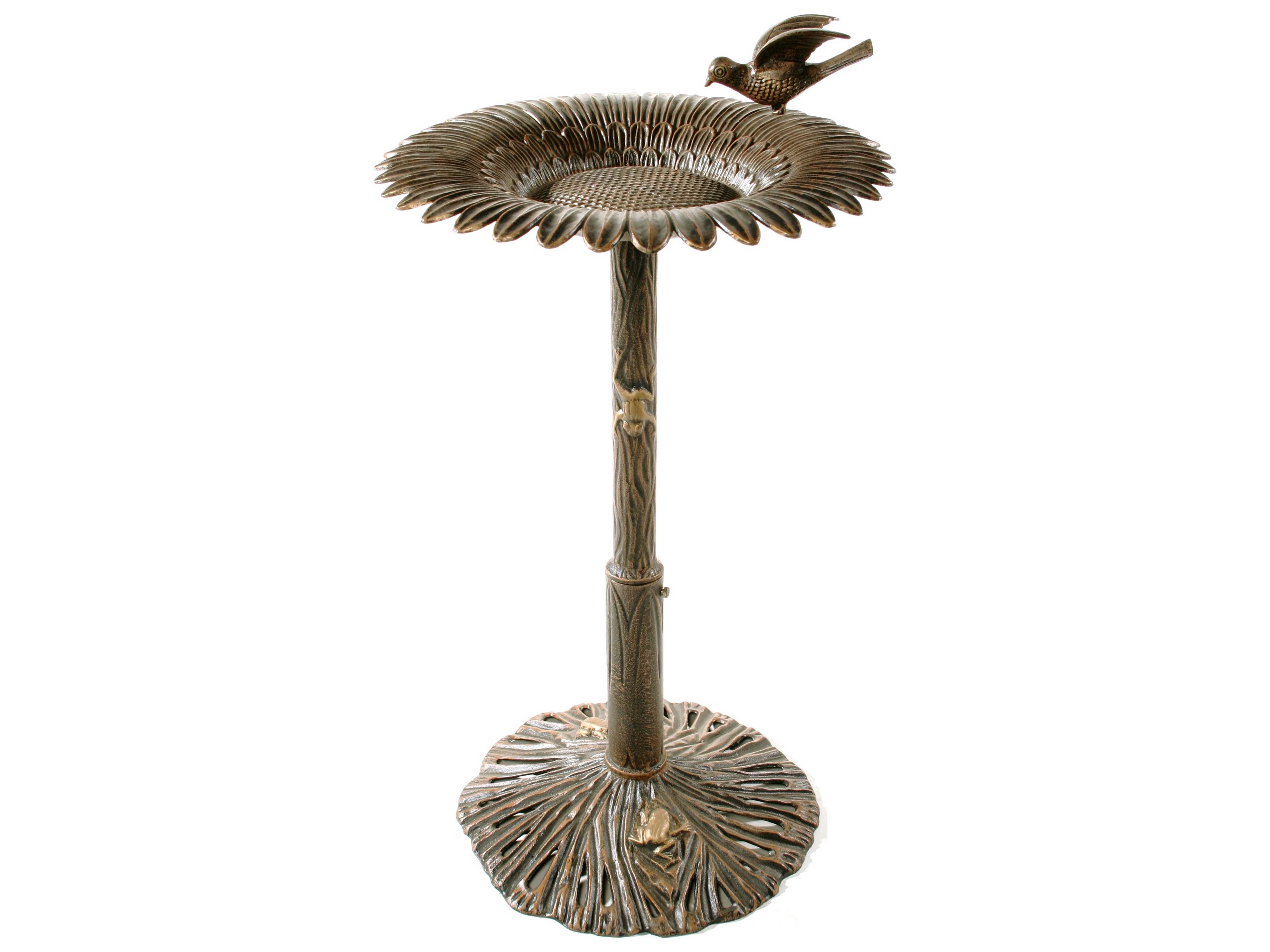 Oakland Living Sunflower Cast Aluminum Bird Bath