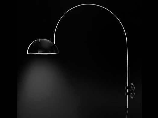 Oluce Coupe 1-Light Lacquered Black Wall Sconce