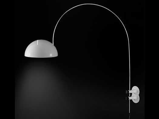 Oluce Coupe 1-Light Lacquered White Wall Sconce