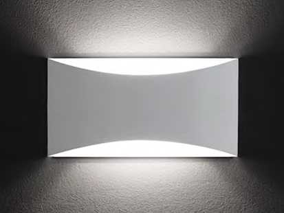 Oluce Kelly 2-Light White LED Wall Sconce