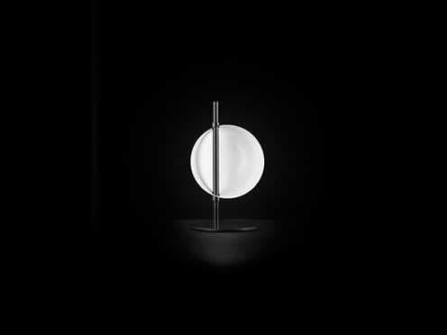 Oluce Superluna Black LED Table Lamp