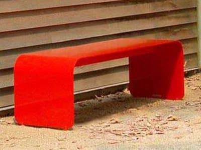 Orange White Accent Bench