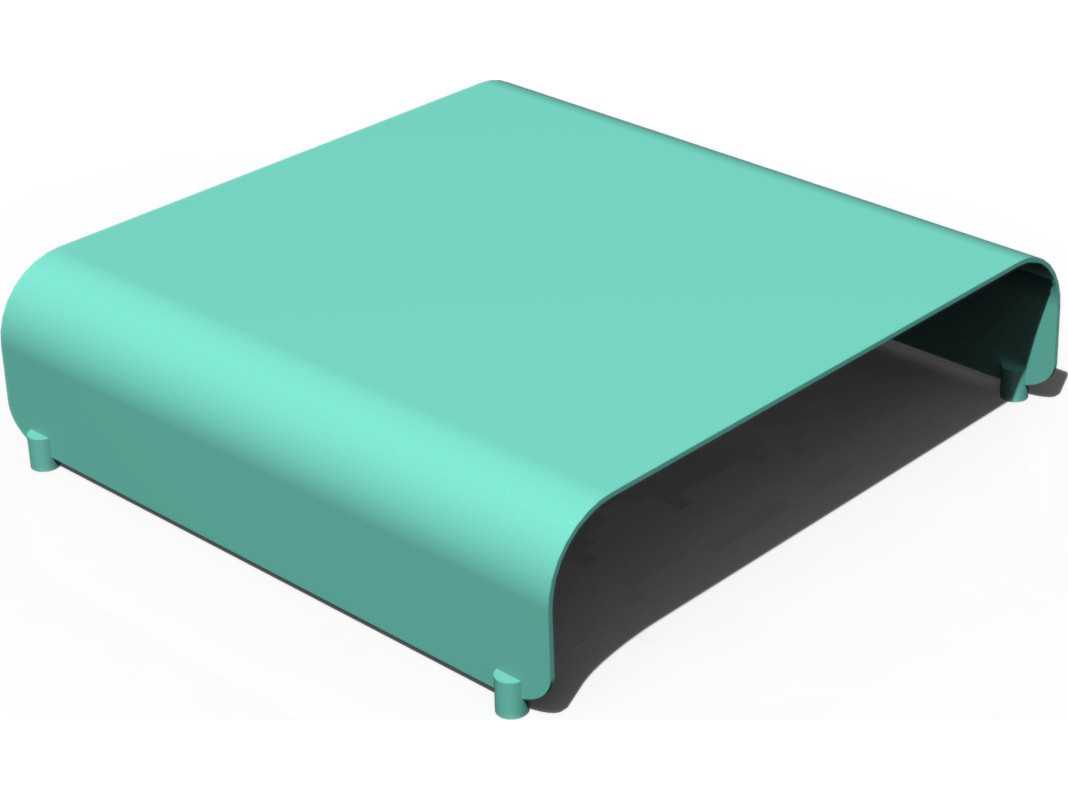 Orange Square Metal Coffee Table