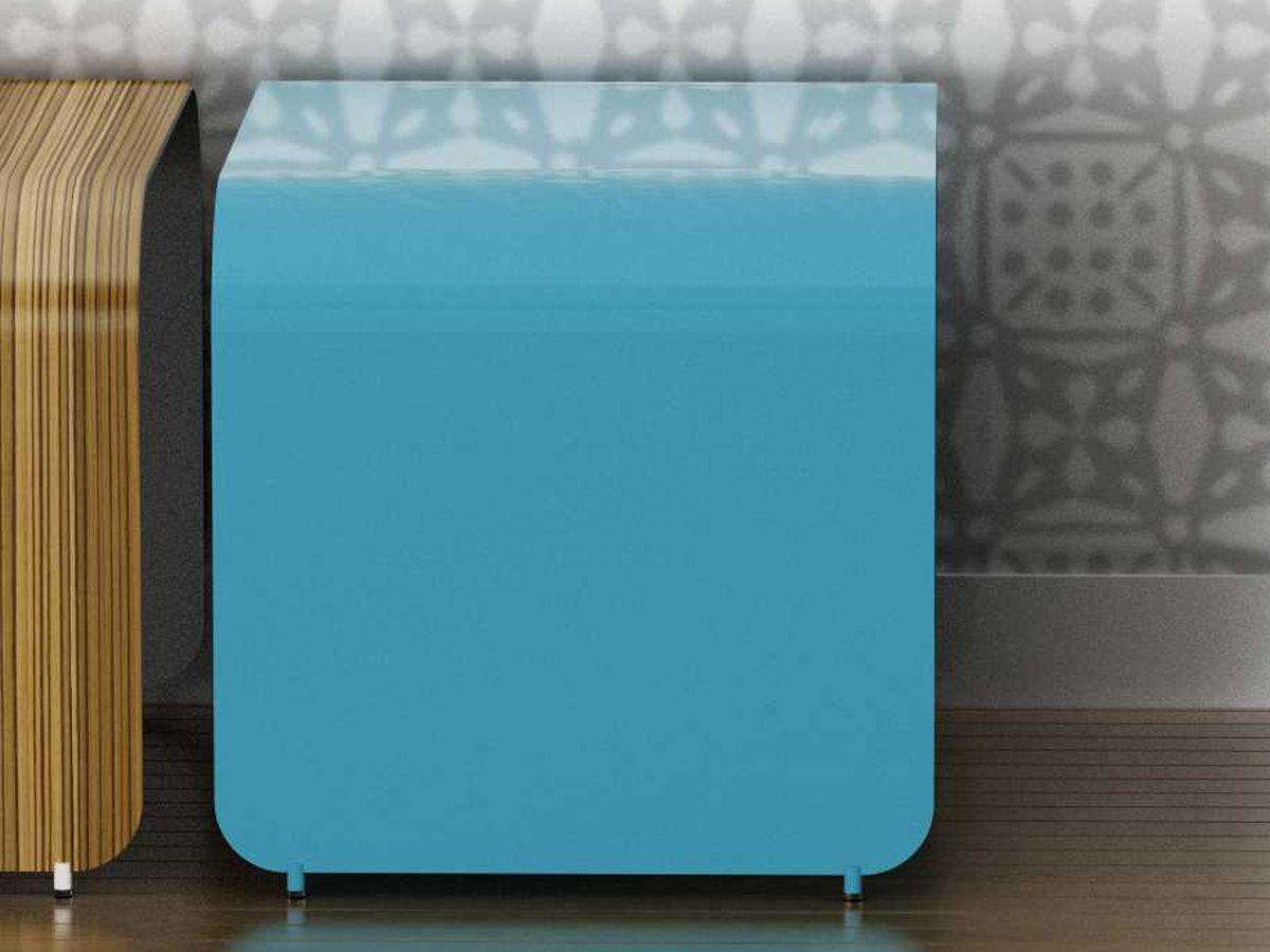 Orange Rectangular Metal End Table