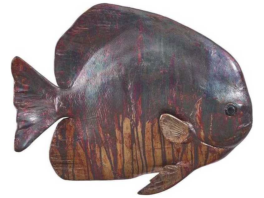 Phillips Collection Copper Patina Australian Batfish Fish 3D Wall Art