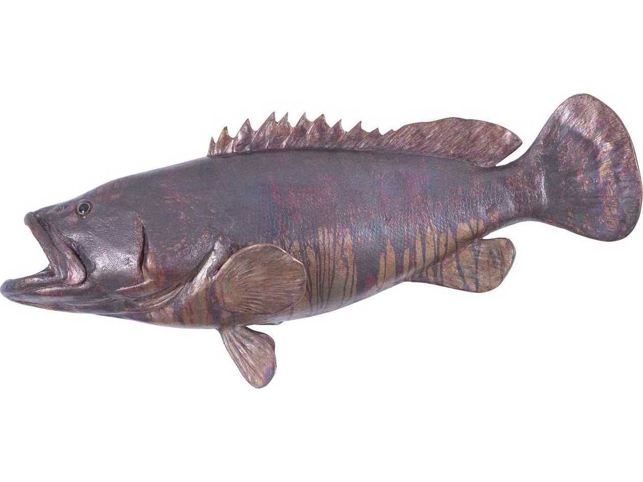 Phillips Collection Copper Patina Estuary Cod Fish 3D Wall Art