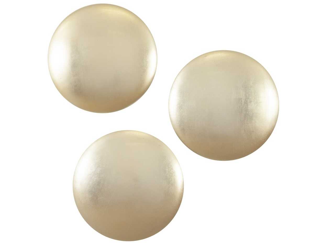 Phillips Collection Gold Leaf Orb Wall Tiles Set of 3