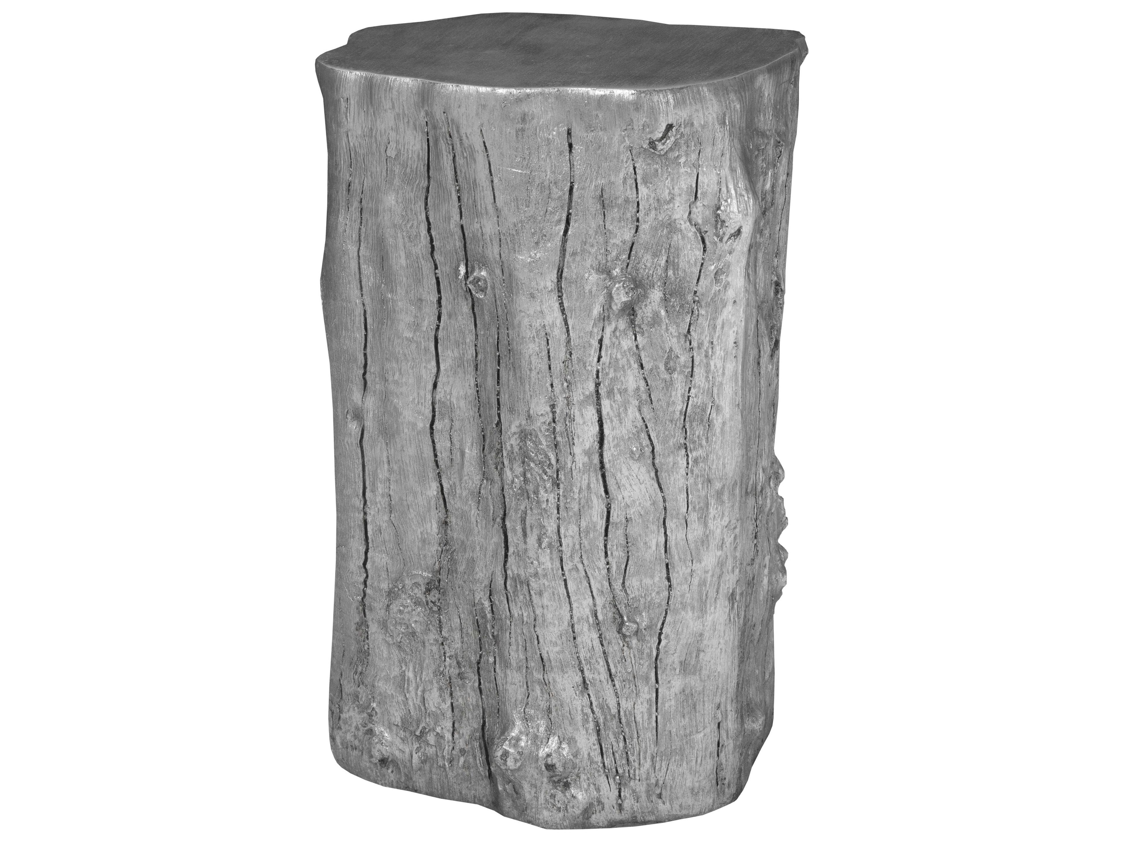Phillips Collection Silver Leaf Accent Stool