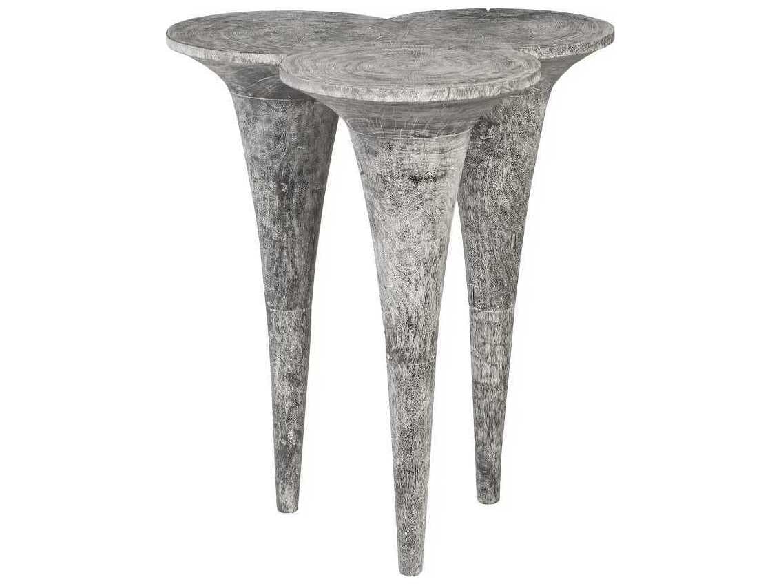 Phillips Collection Grey Stone Wood Bar Table