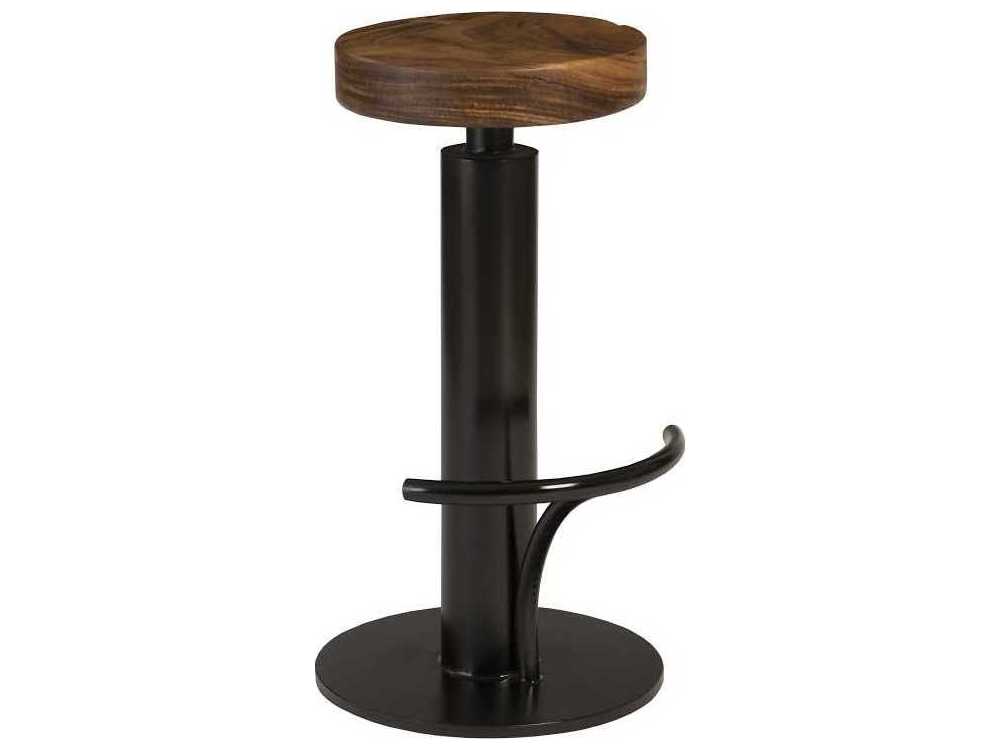 Phillips Collection Brown Black Swivel Bar Stool