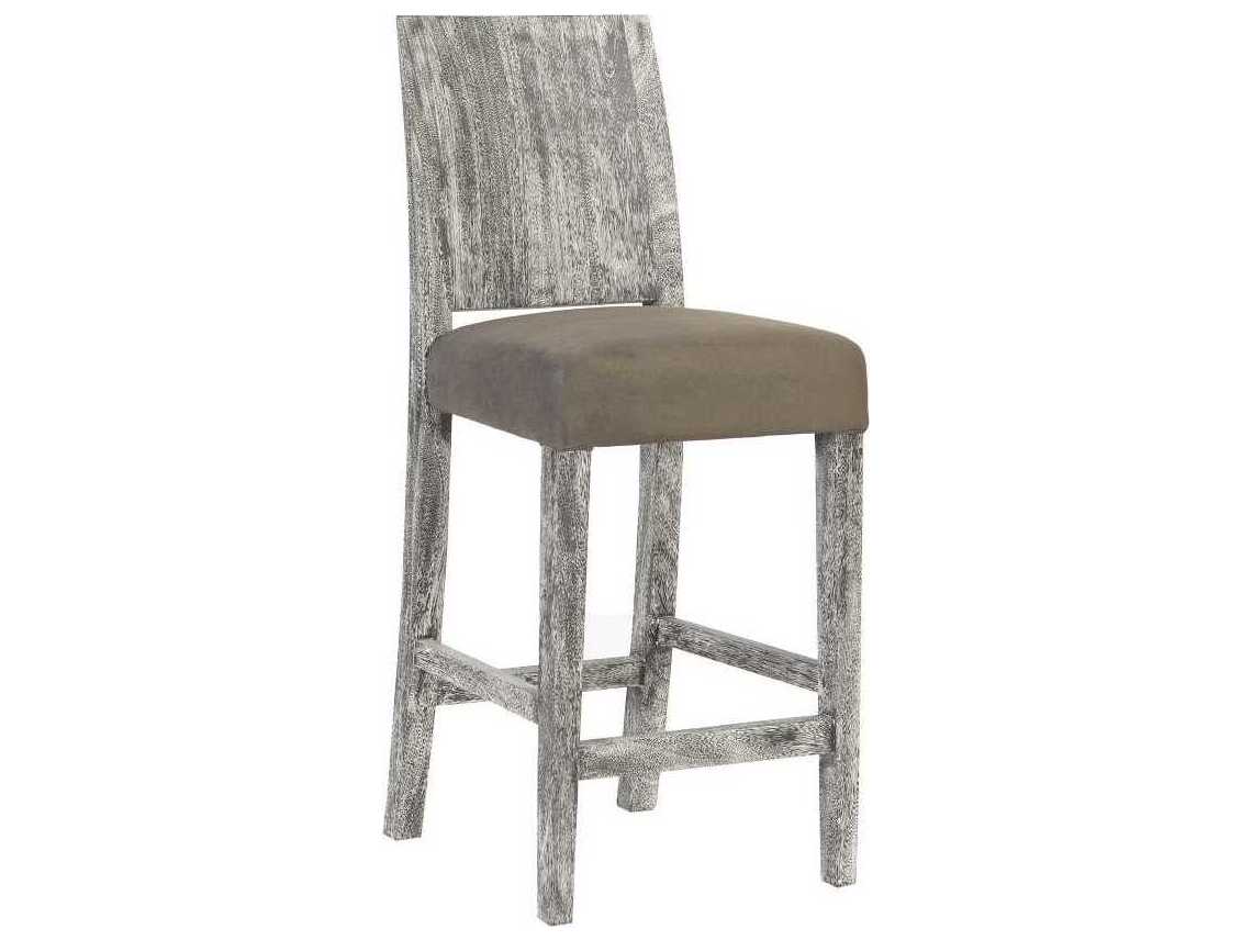 Phillips Collection Grey Stone Upholstered Bar Stool