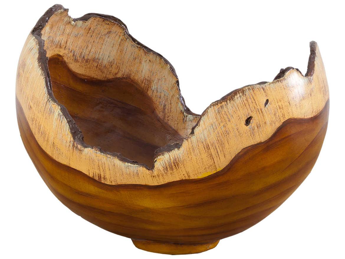 Phillips Collection Cast Naturals Faux Bois Decorative Burled Bowl
