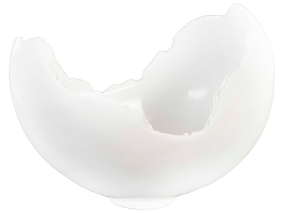 Phillips Collection Cast Naturals Glossy Lacquer Decorative Burled Bowl