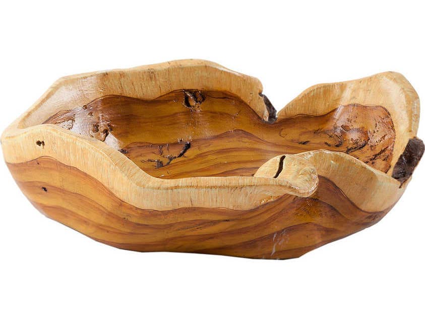 Phillips Collection Cast Naturals Faux Bois Decorative Burled Bowl