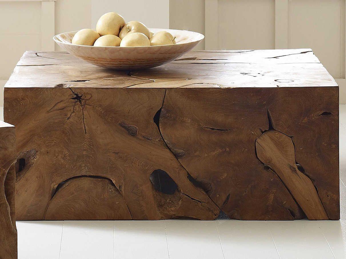 Phillips Collection Rectangular Wood Natural Coffee Table