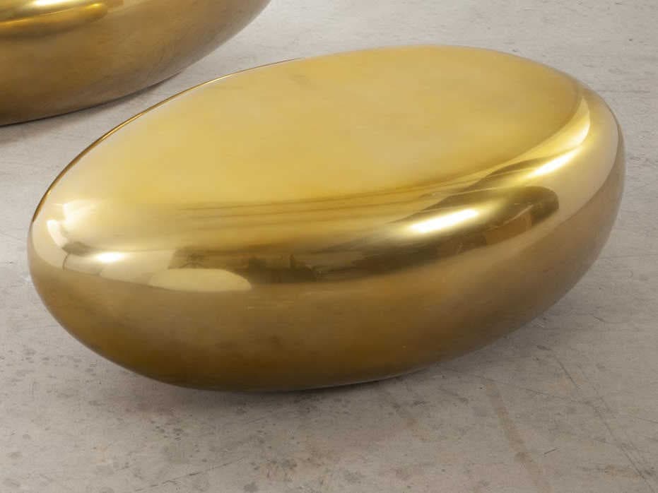 Phillips Collection Oval Liquid Gold Coffee Table