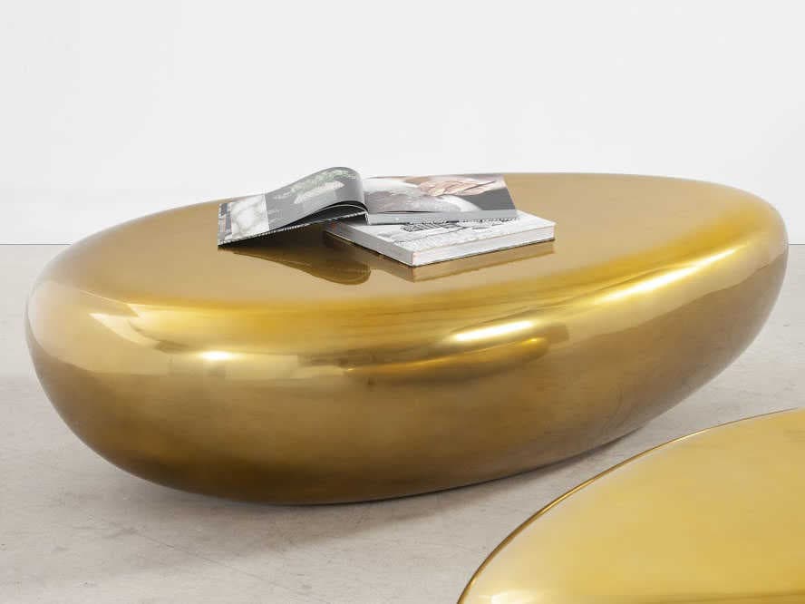 Phillips Collection Oval Liquid Gold Coffee Table