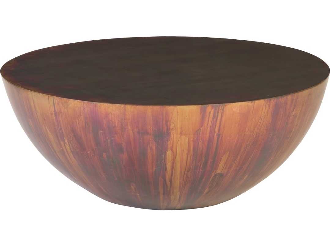 Phillips Collection Round Brown Coffee Table