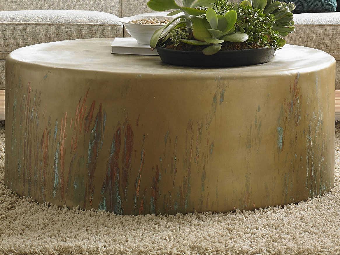 Phillips Collection Copper Acid Round Fiberglass Lichen Coffee Table