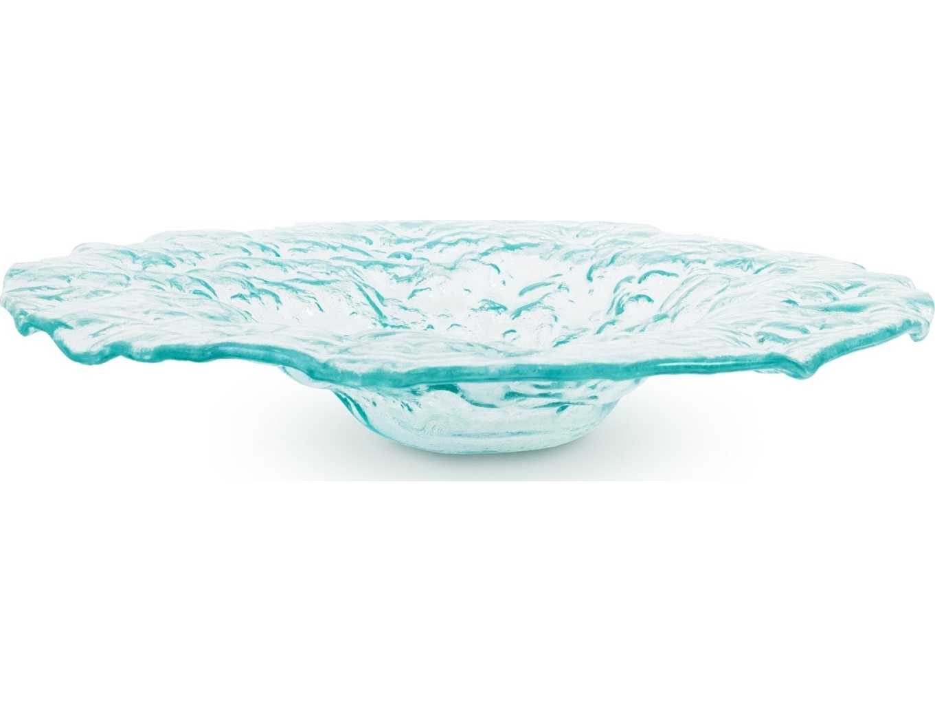 Phillips Collection Turquoise 16" Decorative Bubble Bowl
