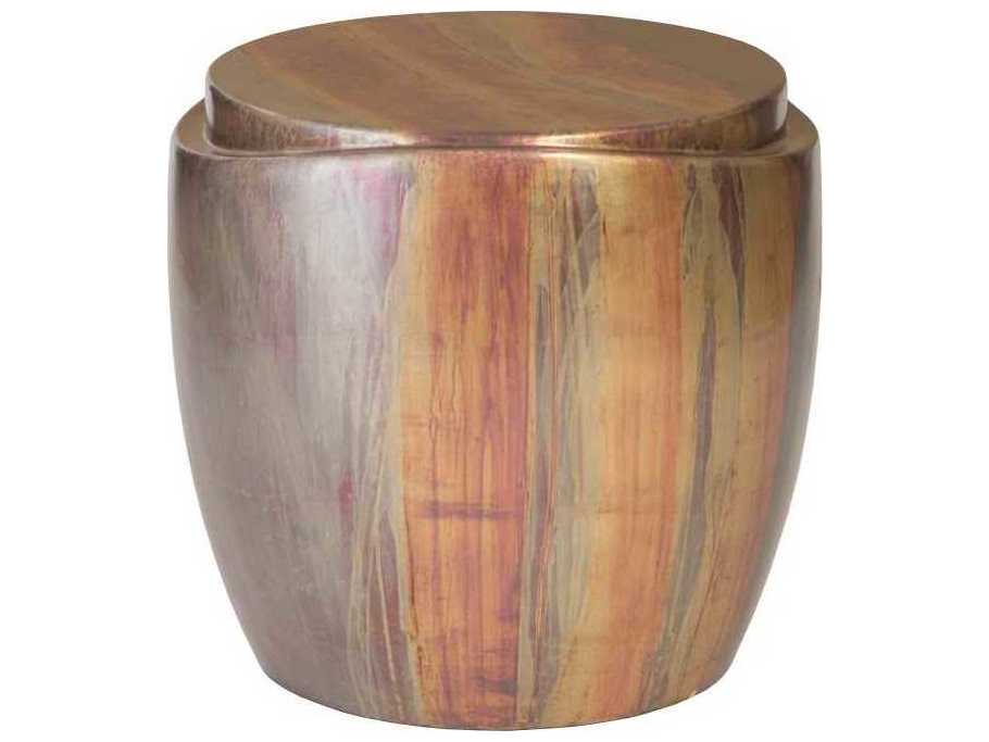 Phillips Collection Round Brown End Table