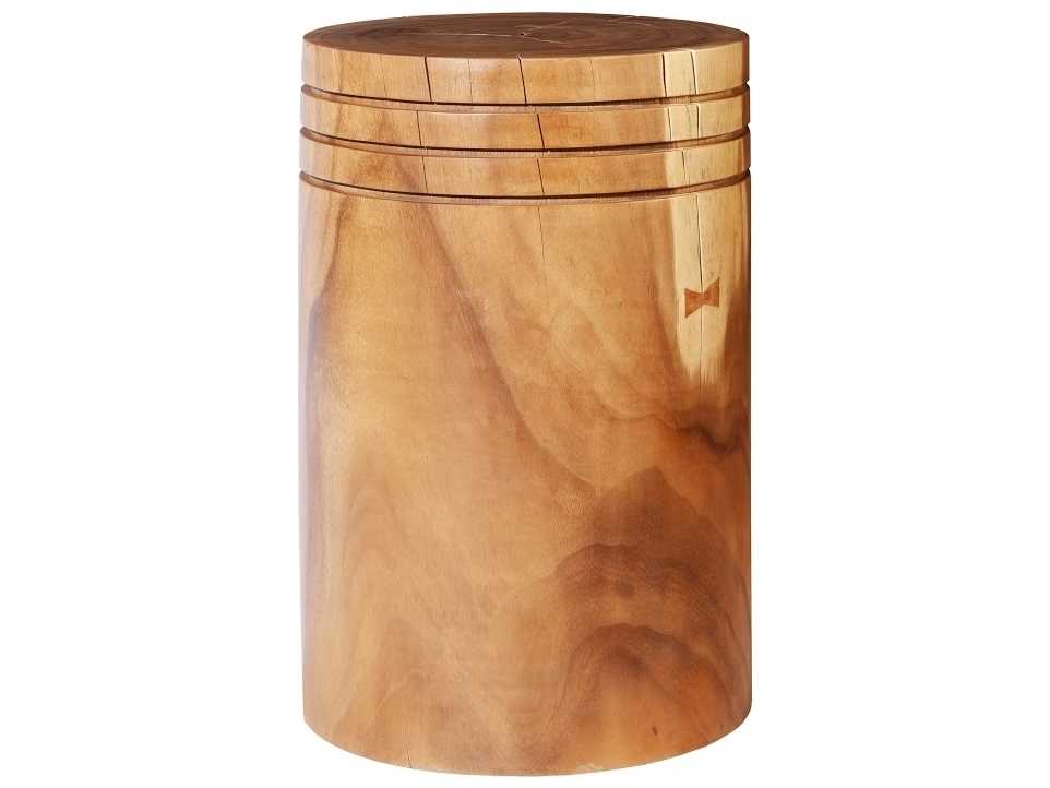 Phillips Collection Round Wood Natural Brown End Table