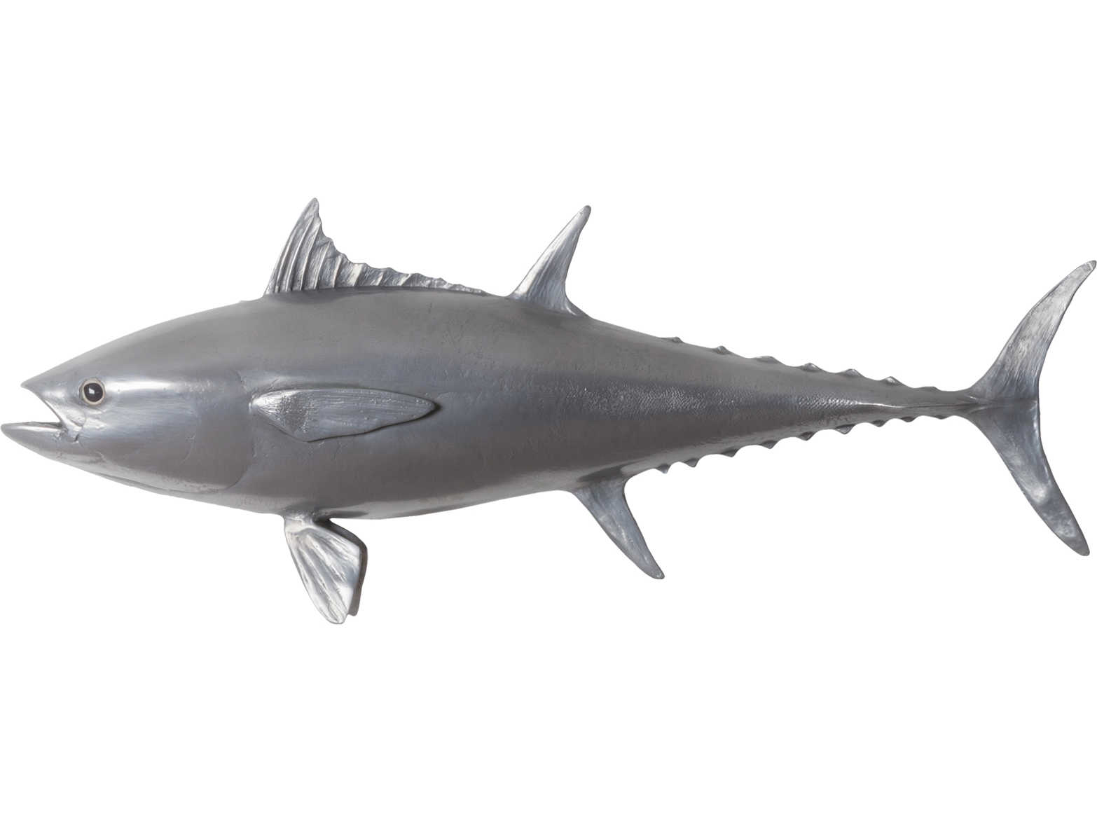 Phillips Collection Polished Aluminum Bluefin Tuna Fish 3D Wall Art