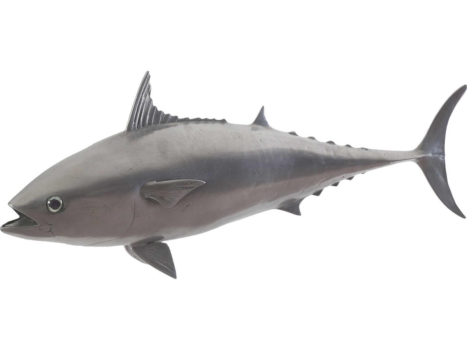 Phillips Collection Polished Aluminum Mackerel Fish 3D Wall Art