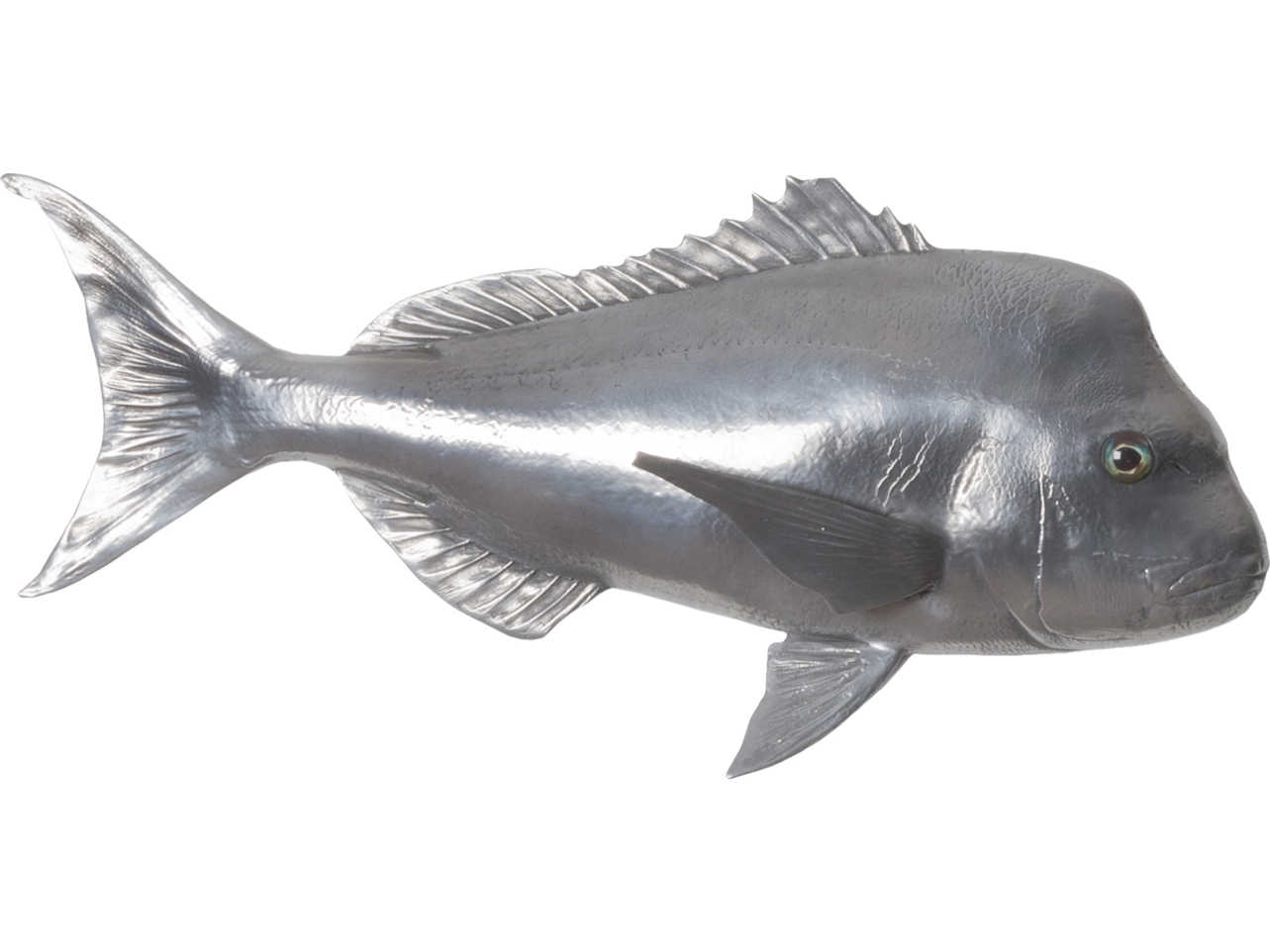 Phillips Collection Polished Aluminum Australian Snapper Fish 3D Wall Art