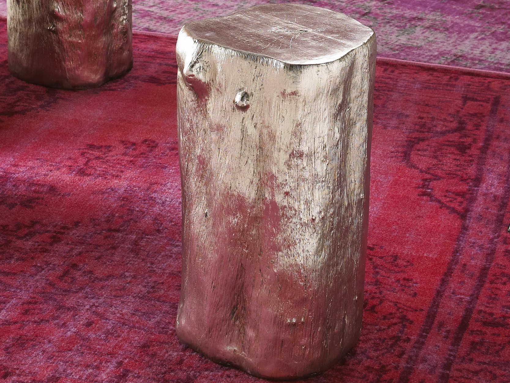Phillips Collection Log Silver Leaf Accent Stool