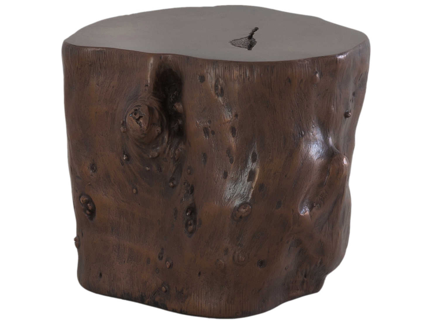 Phillips Collection Log Bronze Accent Stool
