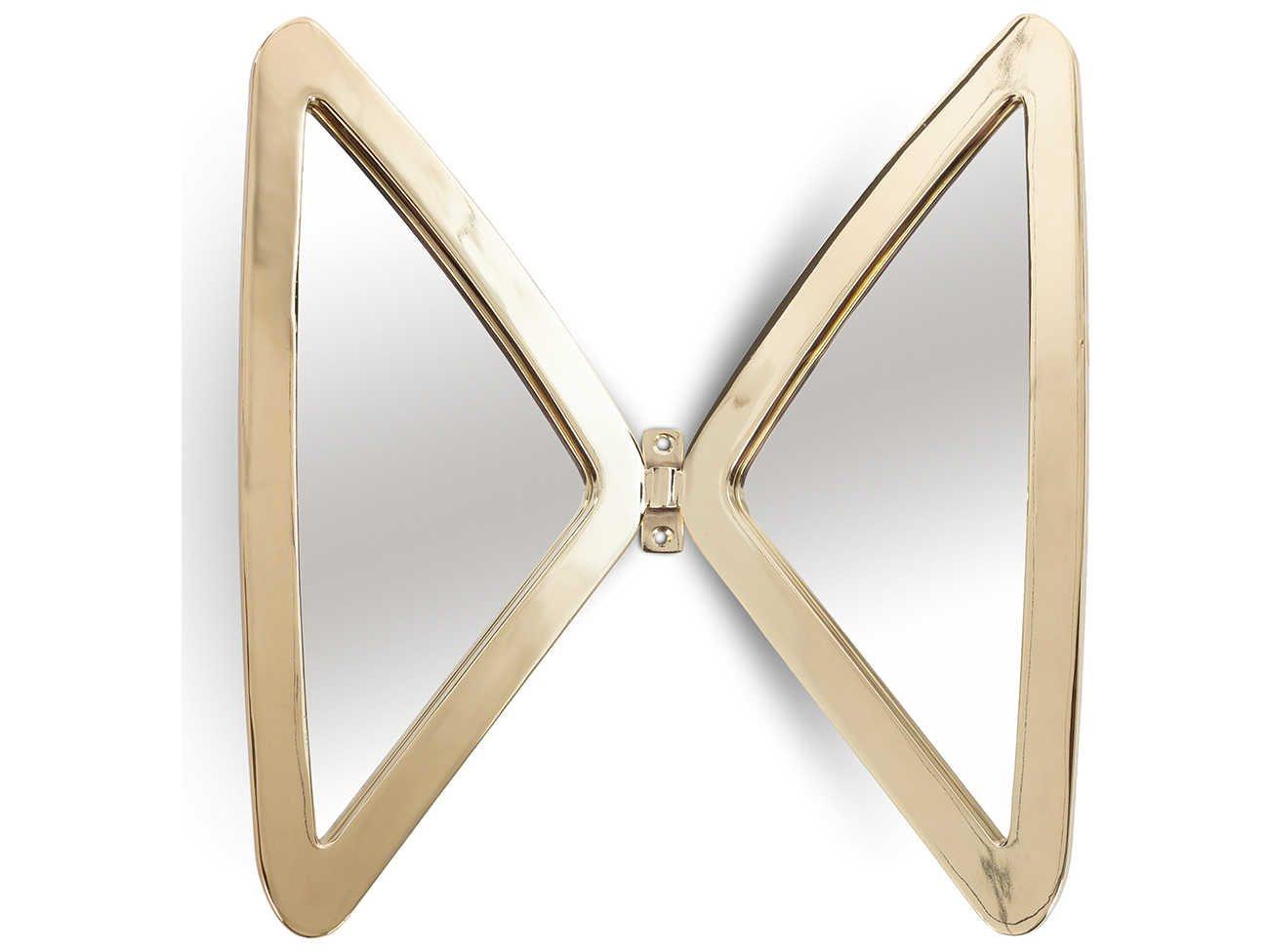 Phillips Collection Plated Brass Butterfly Mirror Metal Wall Art