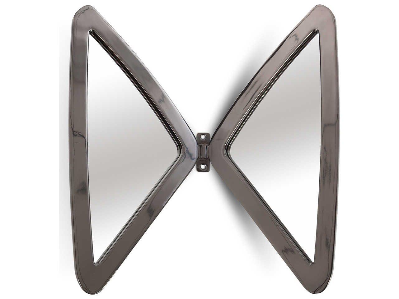 Phillips Collection Plated Black Butterfly Mirror Metal Wall Art