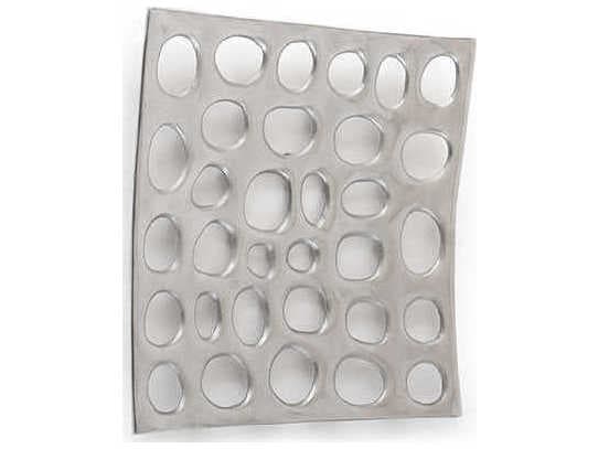 Phillips Collection Polka Dot Silver 14" Metal Wall Art