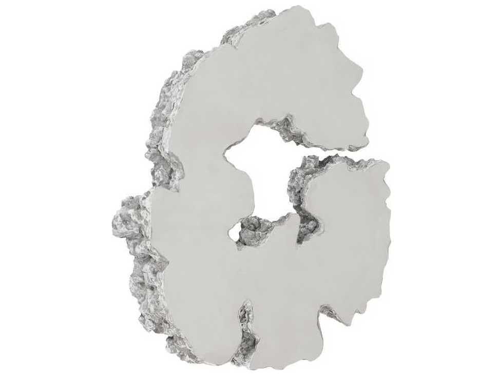 Phillips Collection Silver 17" Lava Slice Metal Wall Art