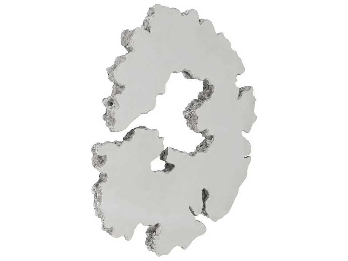 Phillips Collection Silver 24" Lava Slice Metal Wall Art