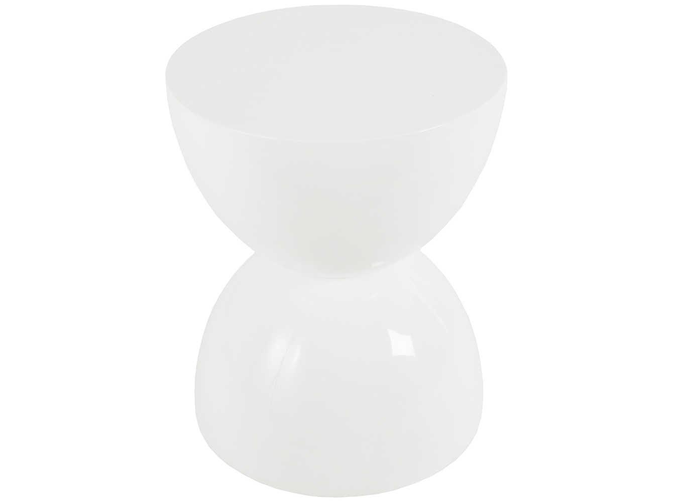 Phillips Collection Outdoor Gel Coat White Accent Stool
