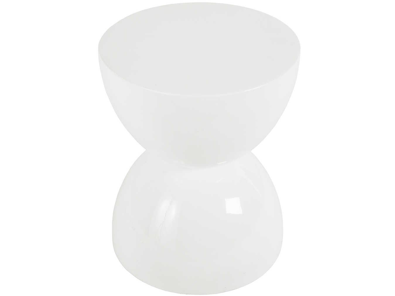Phillips Collection Outdoor Gel Coat White Accent Stool