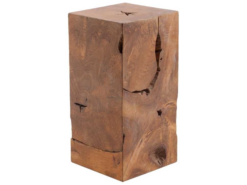 Phillips Collection Square Wood Natural Brown End Table