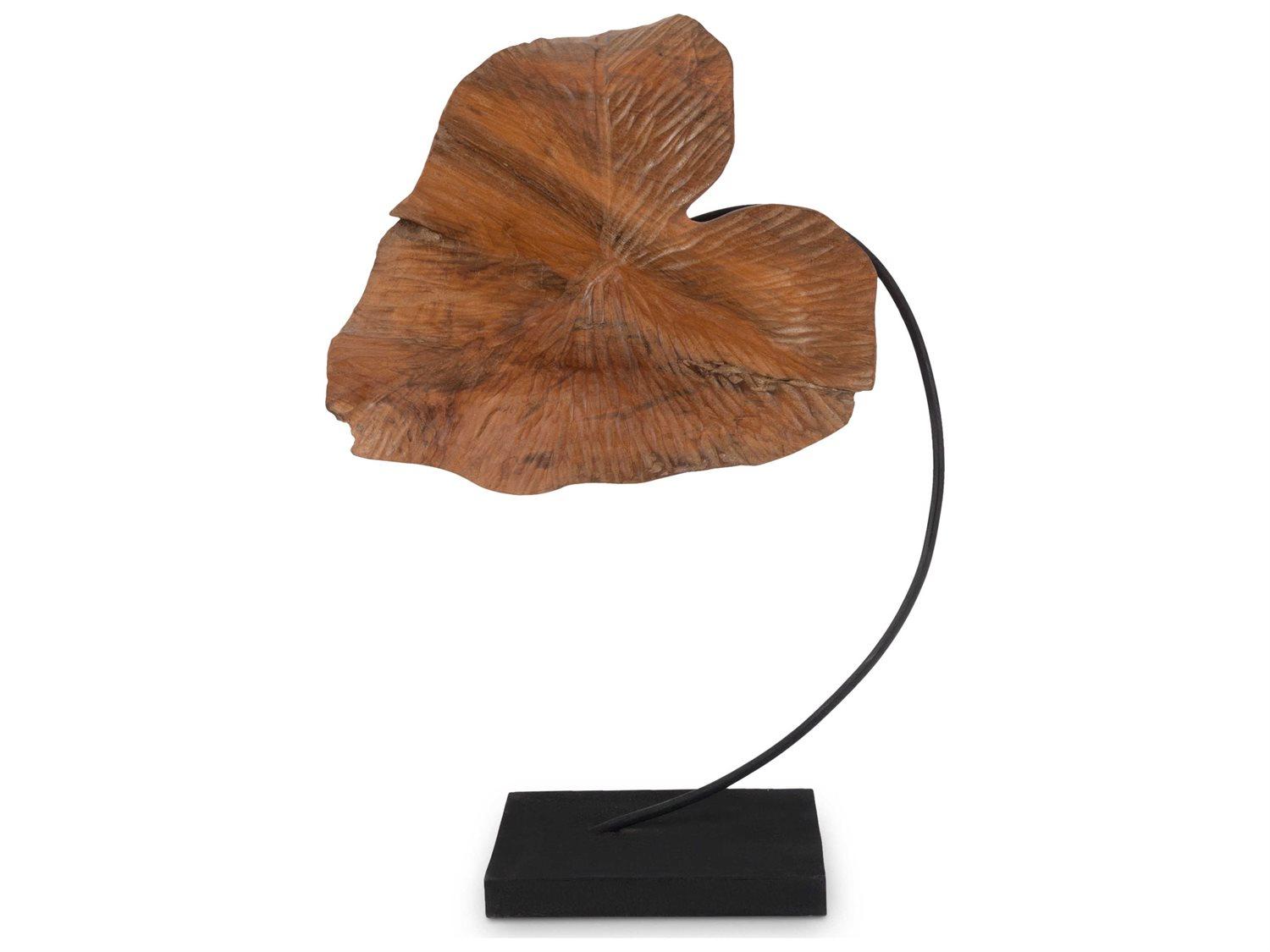 Phillips Collection Natural Carved Leaf Sculpture