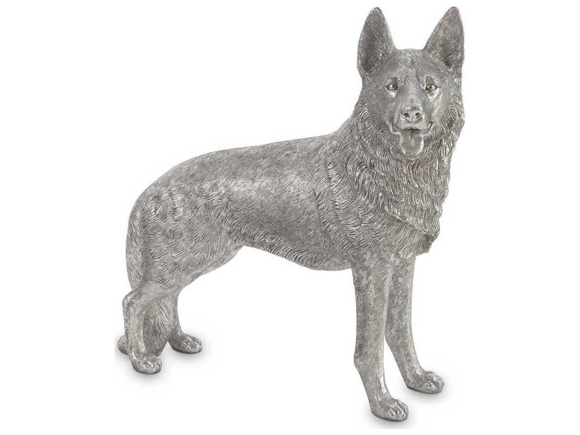 Phillips Collection Silver Leaf German Shepherd Sculpture