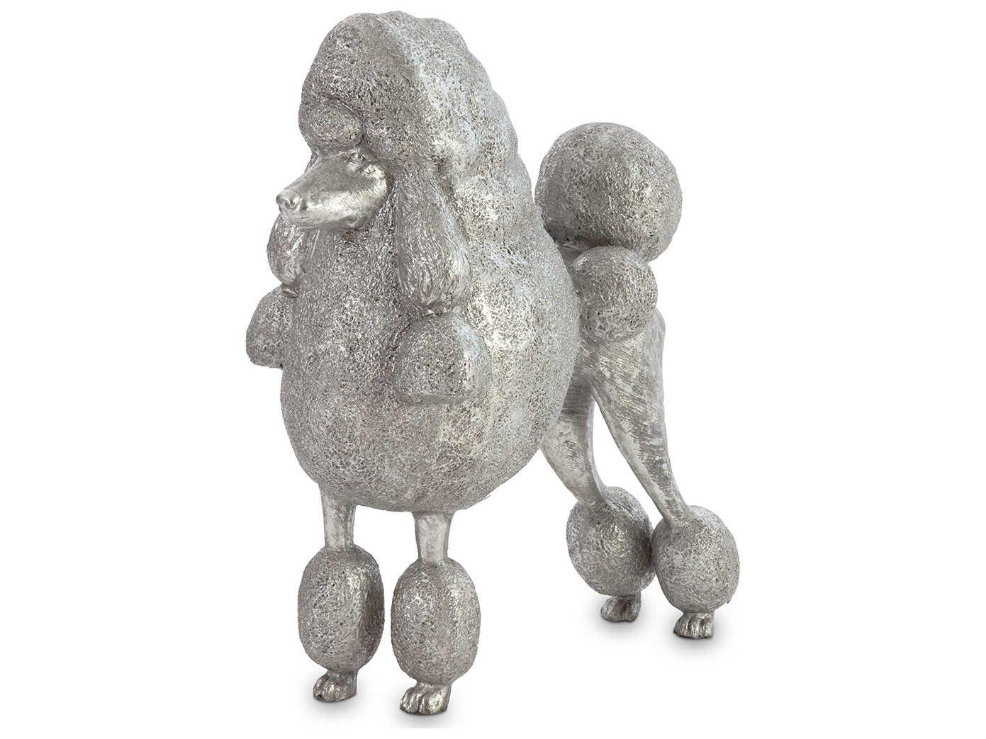 Phillips Collection Silver Leaf Poodle Sculpture